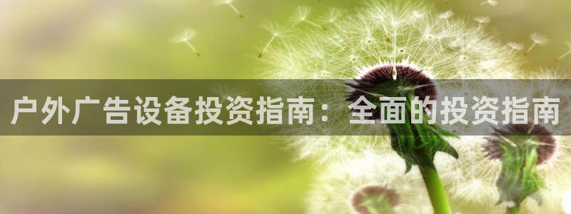杏宇平台注册地址在哪里：户外广告设备投资指南：全面的投资指南