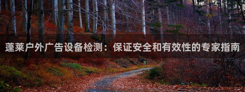 杏宇官方平台官网下载：蓬莱户外广告设备检测：保证安全和有效性的专家指南