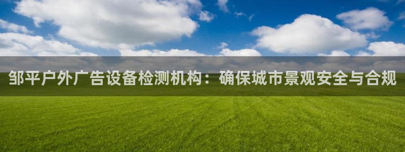 杏宇代理注册：邹平户外广告设备检测机构：确保城市景观安全与合规