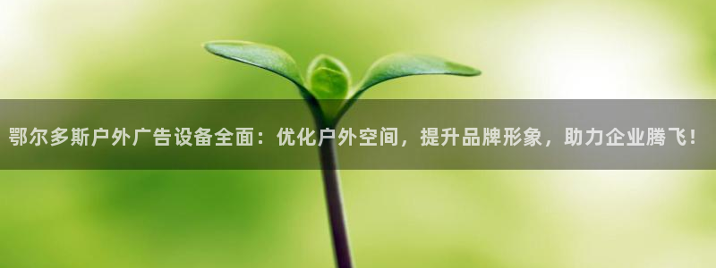 杏宇平台代理多少钱一个月：鄂尔多斯户外广告设备全面：优化户外空间，提升品牌形象，助力企业腾飞！