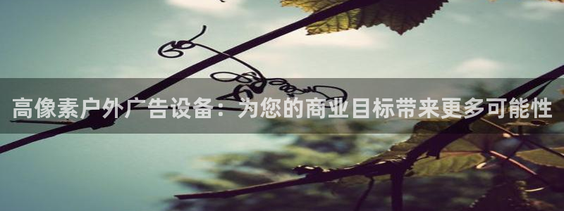 杏宇平台代理怎么样：高像素户外广告设备：为您的商业目标带来更多可能性