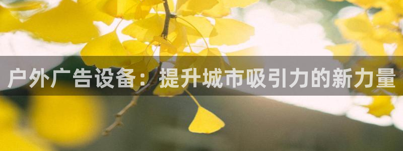 杏宇平台总代理是谁：户外广告设备：提升城市吸引力的新力量
