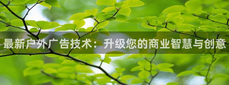 杏宇平台登录步骤图：最新户外广告技术：升
