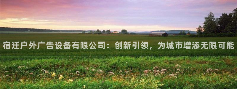 杏宇平台代理怎么赚钱快：宿迁户外广告设备有限公司：创新引领，为城市增添无限可能