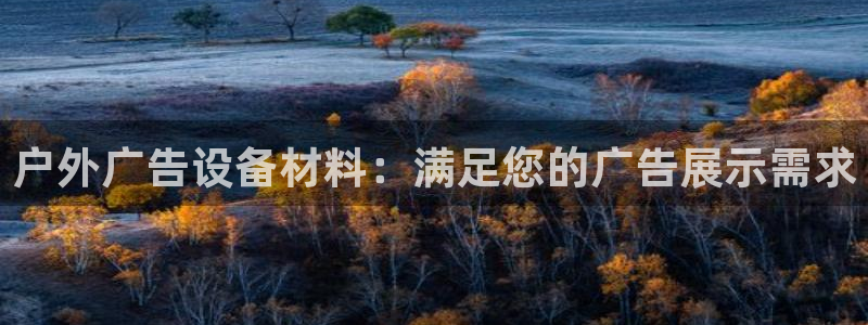 杏宇平台招商：户外广告设备材料：满足您的广告展示需求